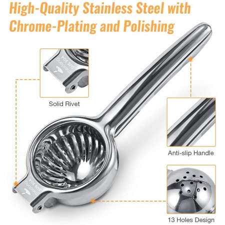 Lemon Squeezer Super High Quality Stainless Steel 304 Hand Press Juicer Manual Citrus for Juicing Lemon ＆ Limes, Vegetables